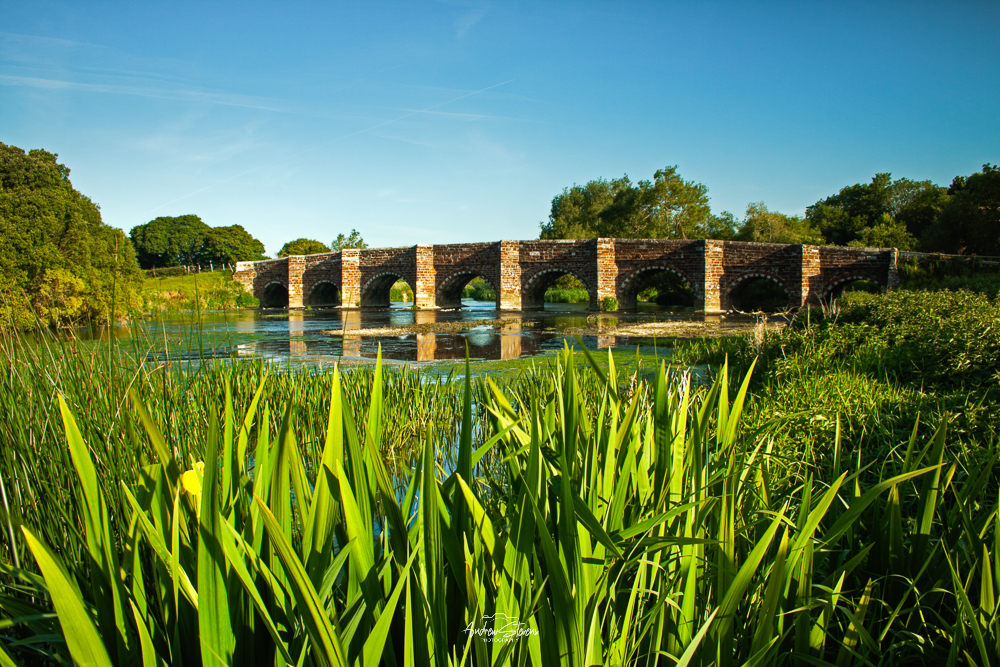 Sturminster Marshall Bridge, Blue Sky